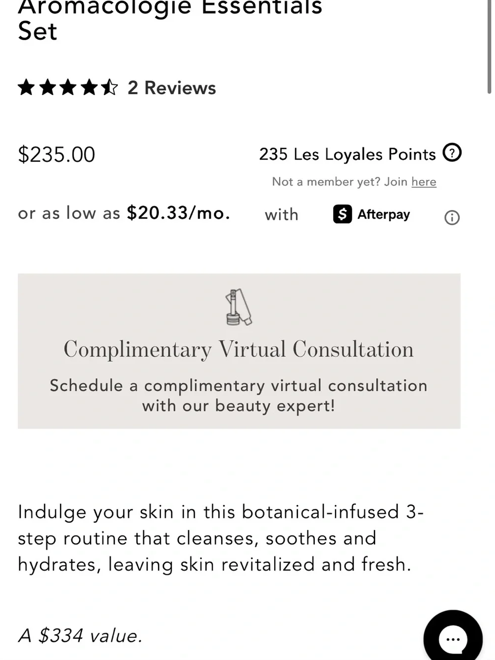 Limited Edition Chantecaille Aromacologie Essentials Set